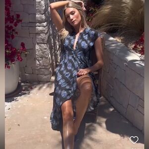 Novella Royale Jamie Midi Dress in Indigo Moonrise